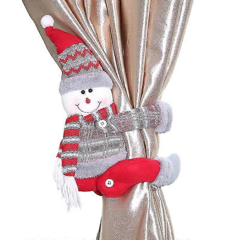 Christmas Curtain Tie Backs Doll Buckle Hanging Layout Xmas Home Decoratoin