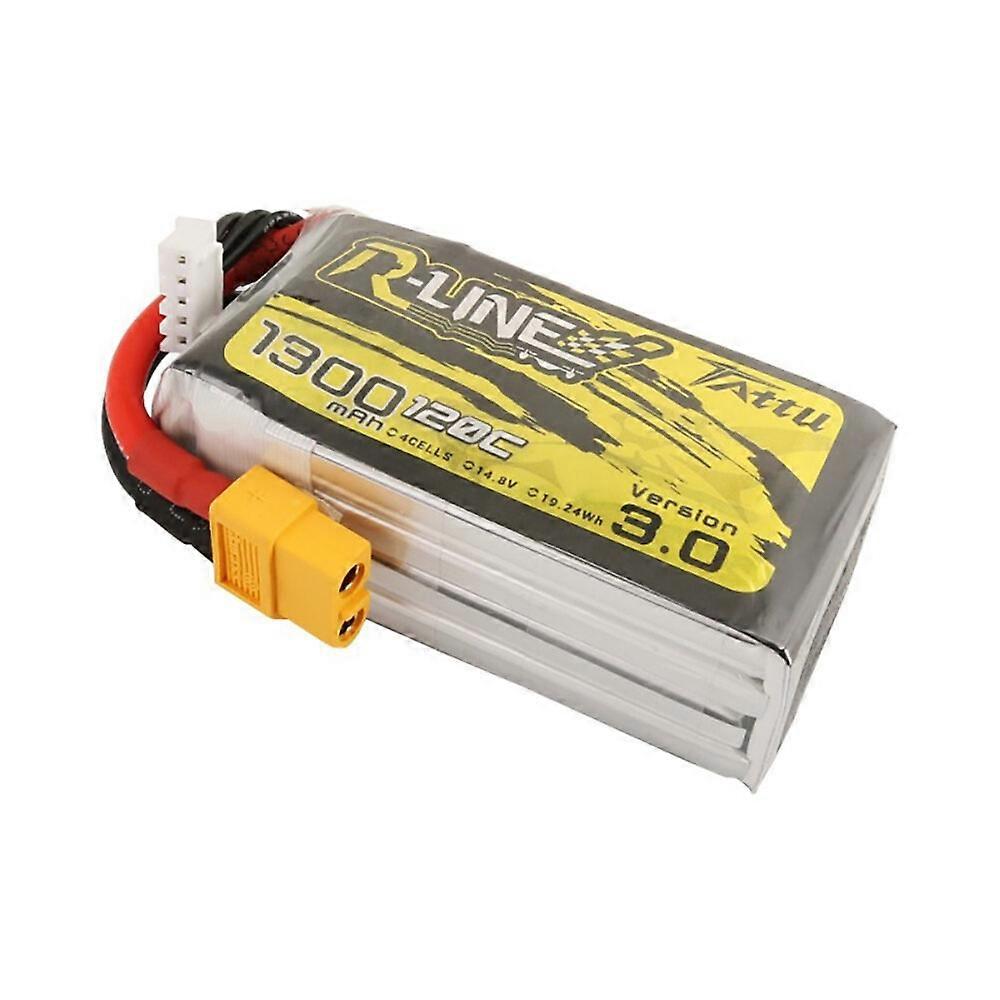 TATTU R-LINE V3.0 4S 14.8V 1300mAh 120C LiPo Battery XT60 Plug for Wizard X220S 5 Inch RC Drone FPV 