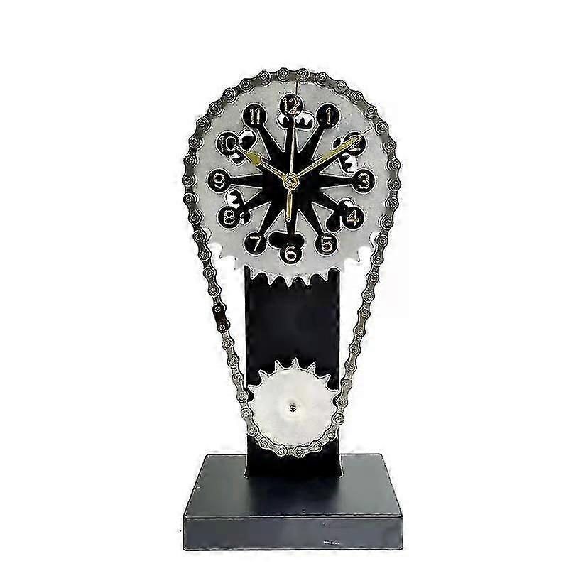 Steampunk Clock With Movement Gears Home Decor Rotating Gear Clock