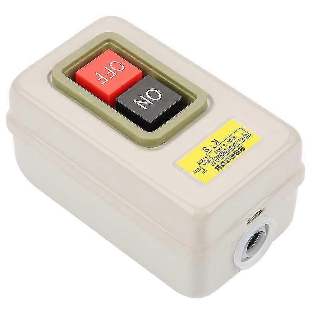 25A Three Phase Switch Three Phase Switch Plastic, Iron Self-locking 3P On Off Push Button Switch Ac 380V 3.7Kw Bs230B