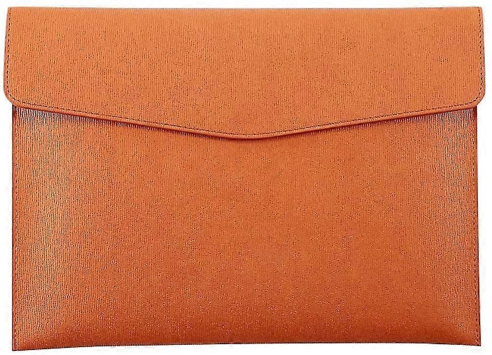 Pu Leather A4 File Folder Document Holder Waterproof Portfolio Envelope Folder Case With Snap Closure