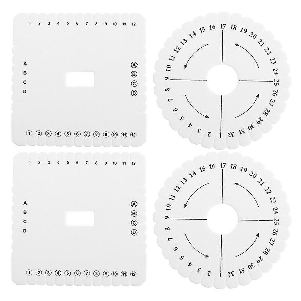 4pcs Practical Beading Cord Disc Braiding Board Handmade Weaving Disk Plate