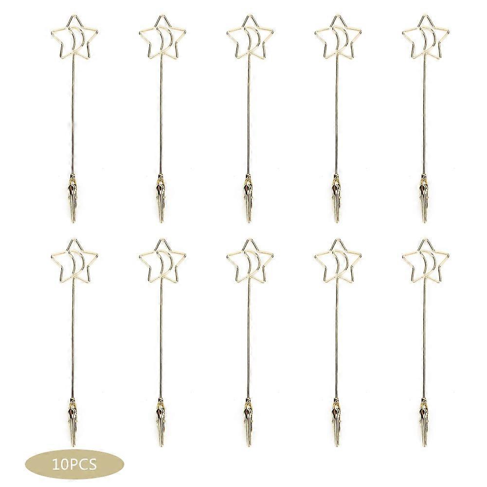 10Pcs Multifunction Desktop Double Headed Note Business Card Photo Clip Stand Decoration