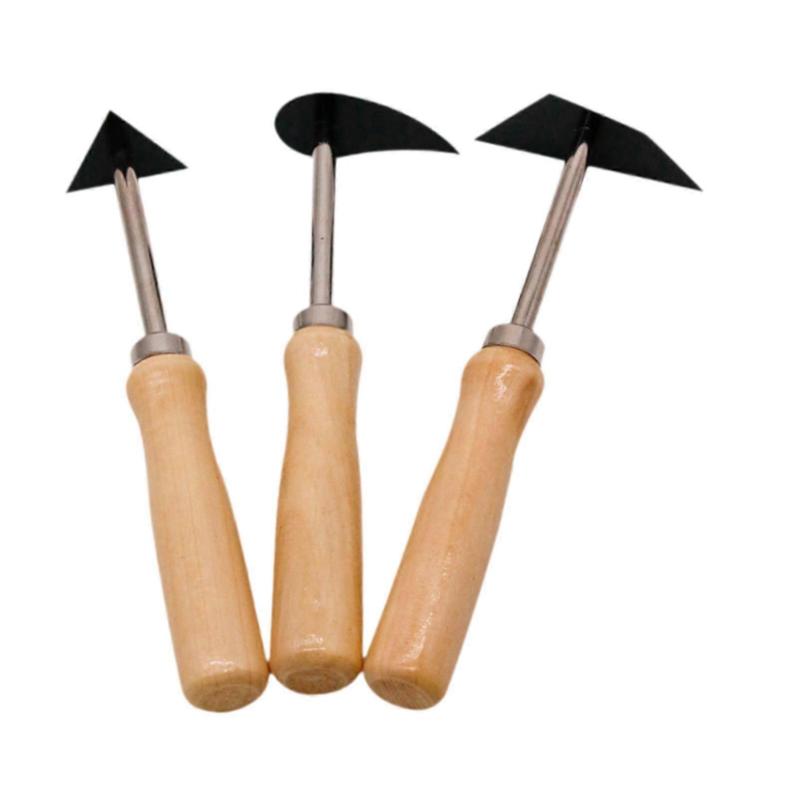 3 Pieces Pottery Trimming Knife Wood Handle Clay Shaping for potter Beginner