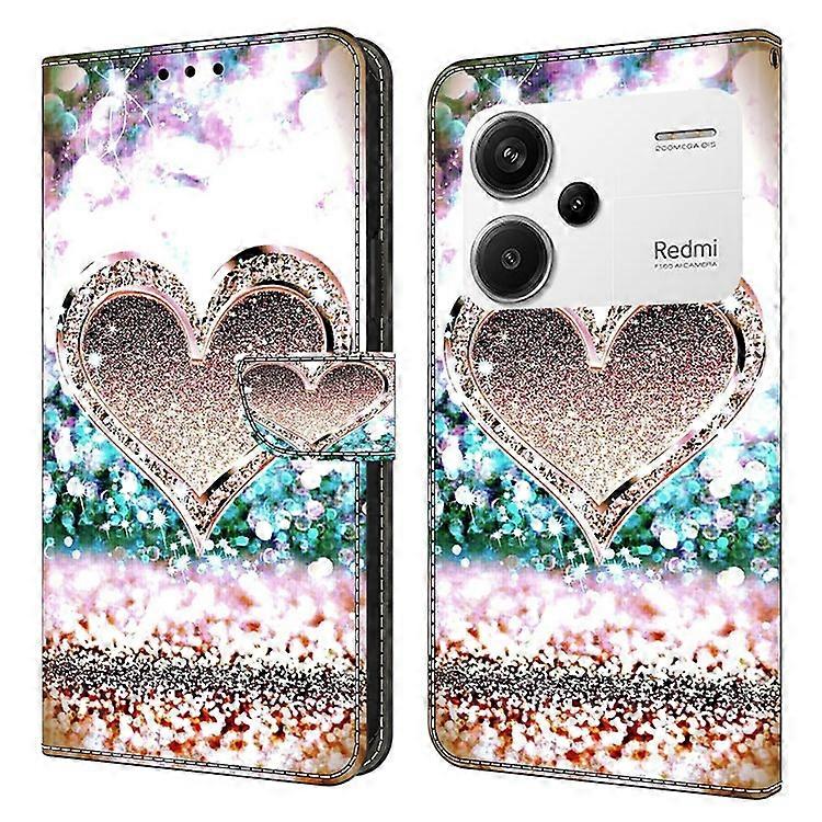 Compatible For Xiaomi Redmi Note 13 Pro+ 5G Shockproof Wallet Case 3D Pattern Printing Leather Phone Cover