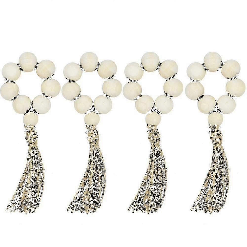 4pcsビーズナプキンリングH結婚式ホームテーブルディナーRデスクトップラットJiuji