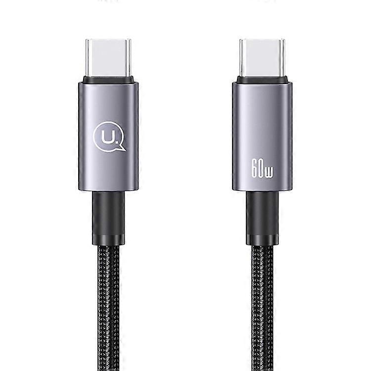 USAMS US-SJ661 Sufeng Series 1.2m Type-C to Type-C Data Cable 60W Aluminum Alloy Fast Charging Cord