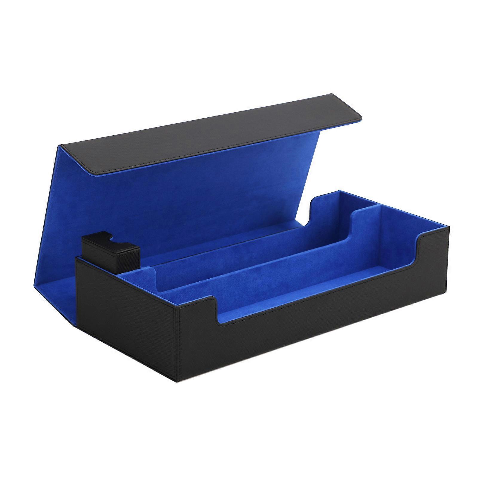 Magnetische Spielkarten Deck Card Aufbewahrungsbox fr Spielkarten  Aufbewahrung PU Leder Deck Card Box Card Deck Case Karten Box Schwarz Blau  | Fruugo DE