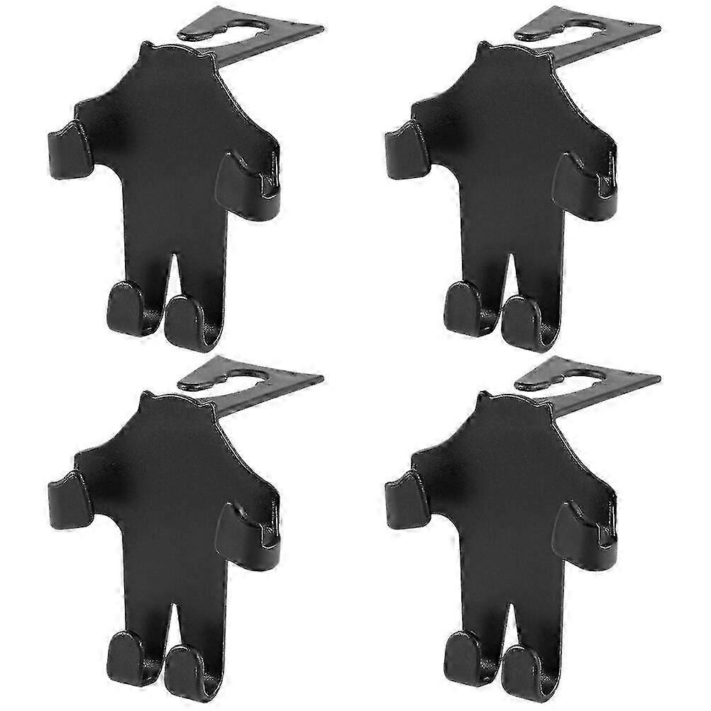 4pcs Seat Headrest Hook Purse Hook Key Hook Seatback Hanging Hook Car Bag Hook