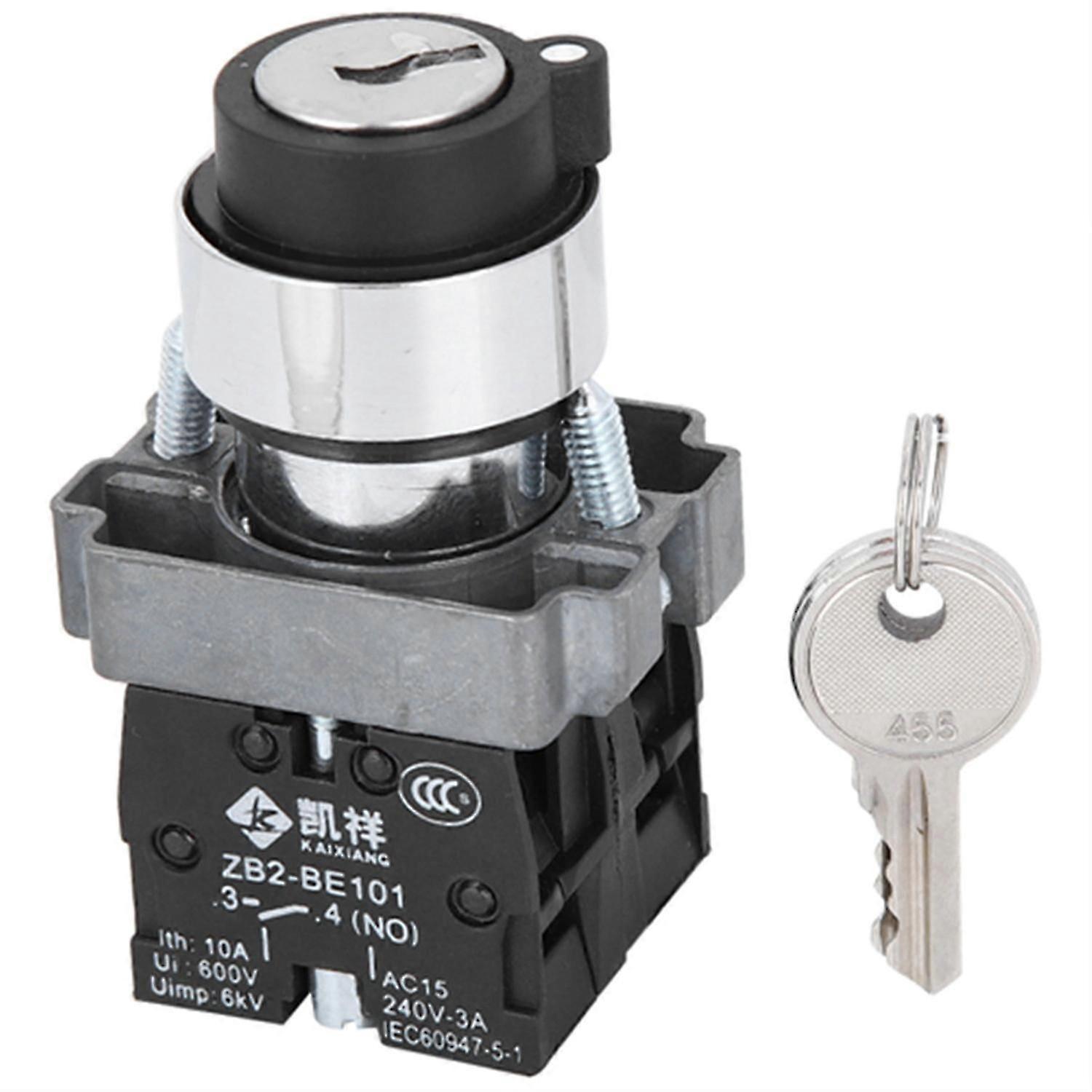 ZB2BE102 Key Lock Switch 2 Positions Antioxidant Good Conductivity Key Switch Lockp