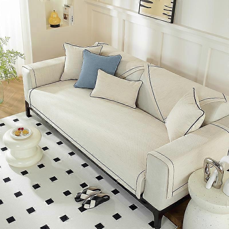 New Soft Chenille Sofa Cover for Living Room Solid Color Sofa Cushion Mat Couch Protector Covers Thick Chair Towel Home Decor