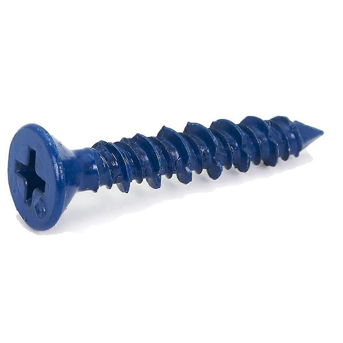 100PCS 3/16x1-1/4In Screw Anchor for Anchoring to Masonry