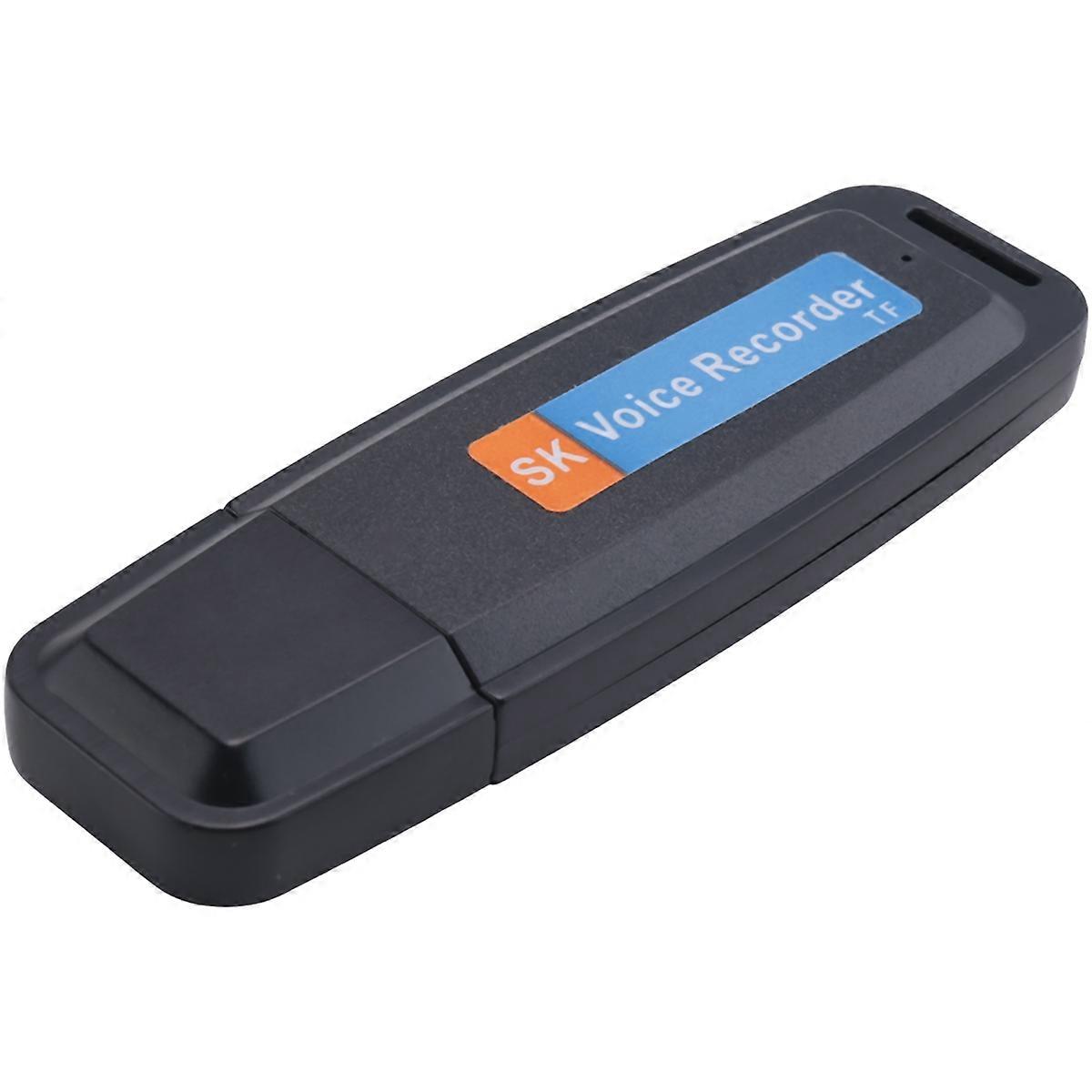 Tragbarer wiederaufladbarer U-Disk USB Digital Audio Voice Recorder-Schwarz
