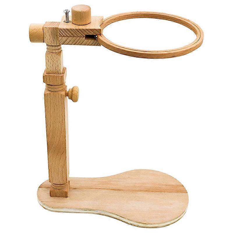 Rotated CrossStitch Stand Lap Beech Wood Embroidery Hoop Holder