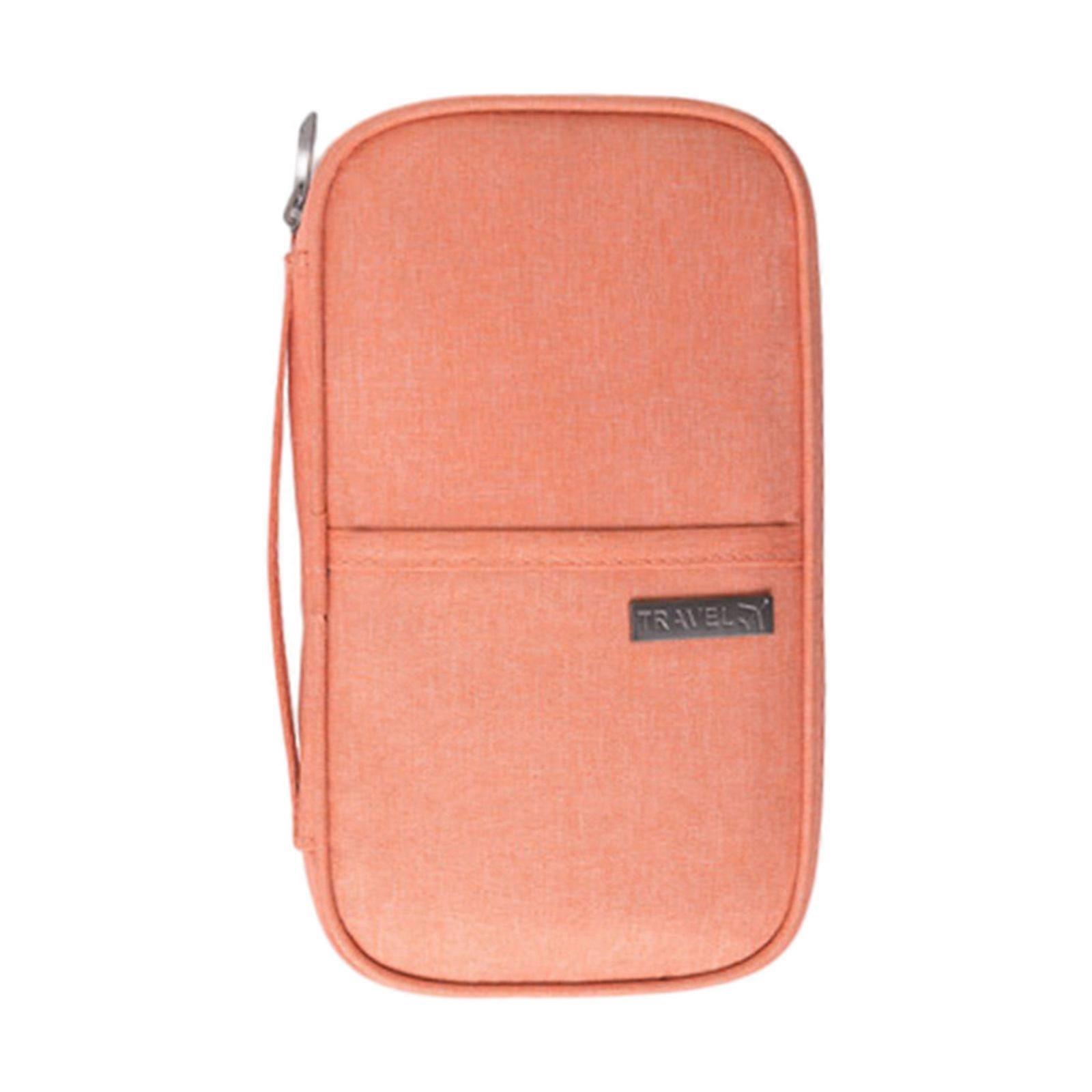 Secure Passport Holder with Multiple Compartments Document Case Organizer Travel Accessories Perfect for Trips Pink
