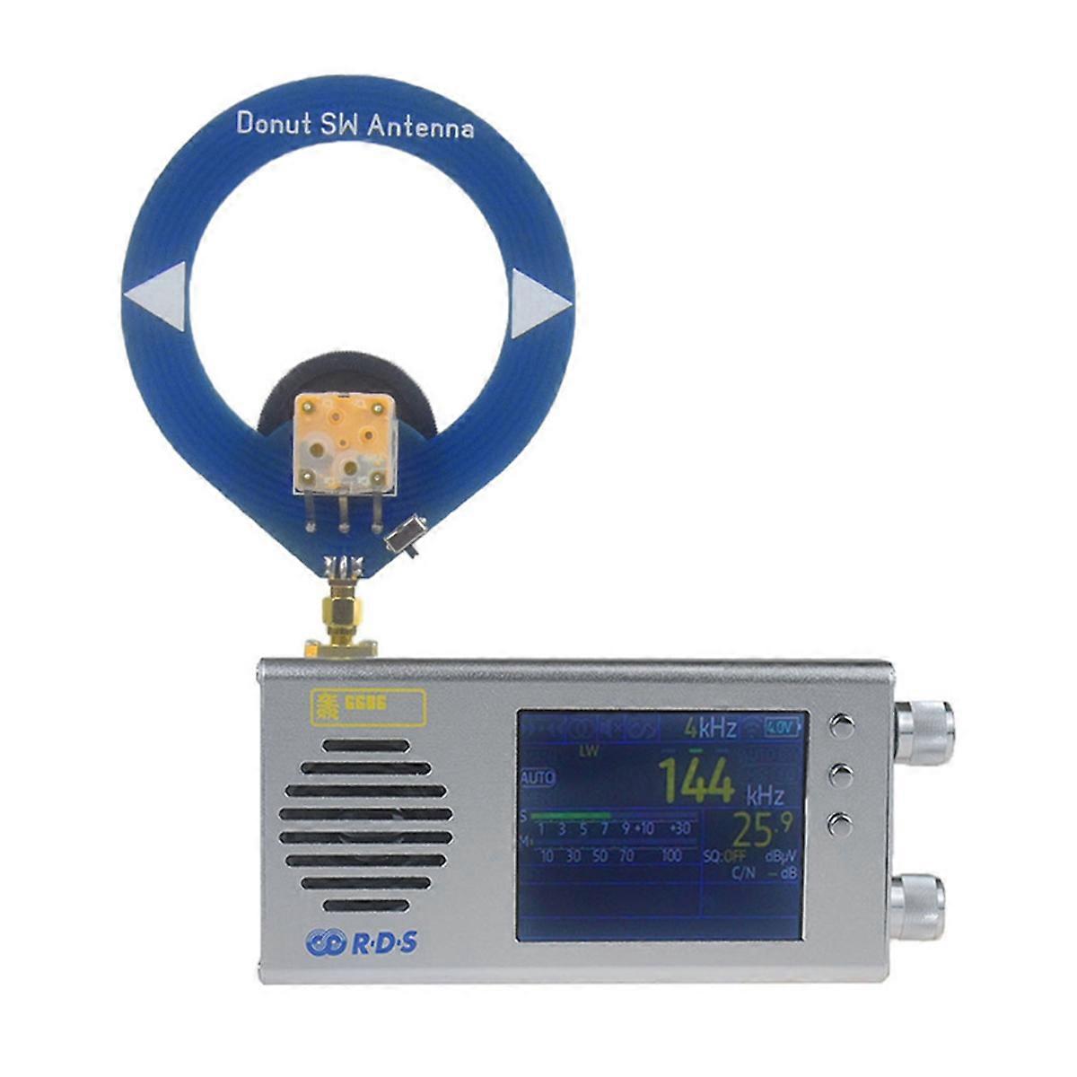 TEF6686 Radio Receiver All Band FM/MW/Shortwave HF/LW Radio Portable Handheld Radio with Donut Anten