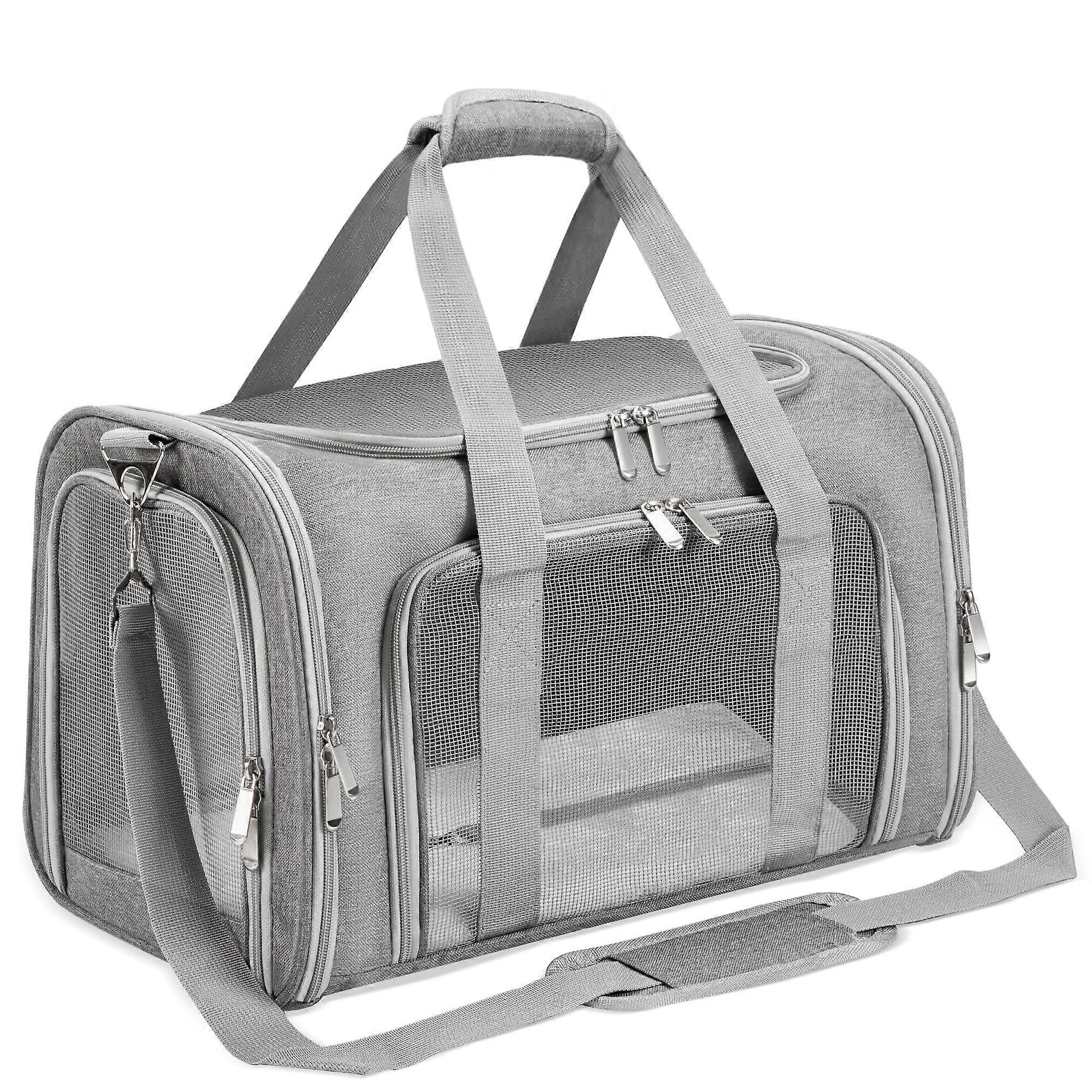 TSA Approved Soft-Sided Collapsible Pet Carrier for Cats and Dogs, Airline Compliant, Medium Size, Durable Material