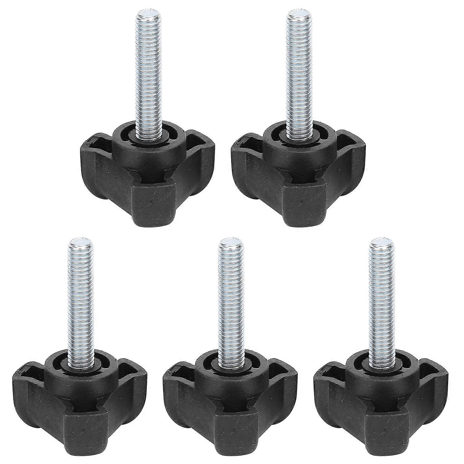 5 stk M6-30mm tommelskrue håndgrep trekanthode håndklemmemuttere knott