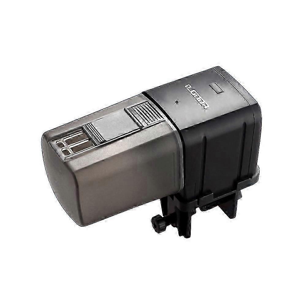 WiFi Automatischer Fischfutterautomat Fischtank Aquarium Fischfutter Automatisches LCD-Display Timer Batteriebetriebener Fütterungsspender (Schwarz)