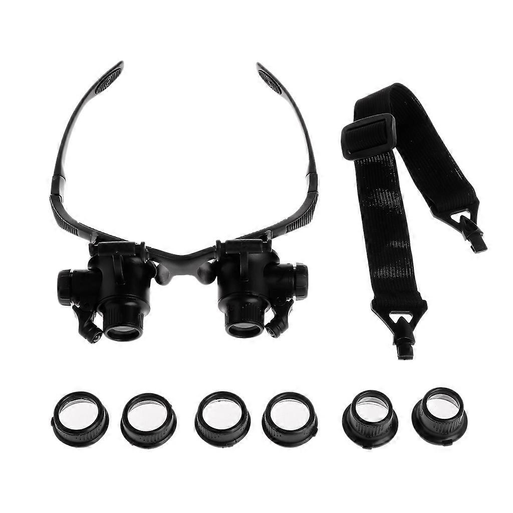for Head Mount LED Lights Magnifying Glass Hands Free Bracket Magnifier Dual-Lens Eye Loupe Magnifier for Electronics Je  Other
