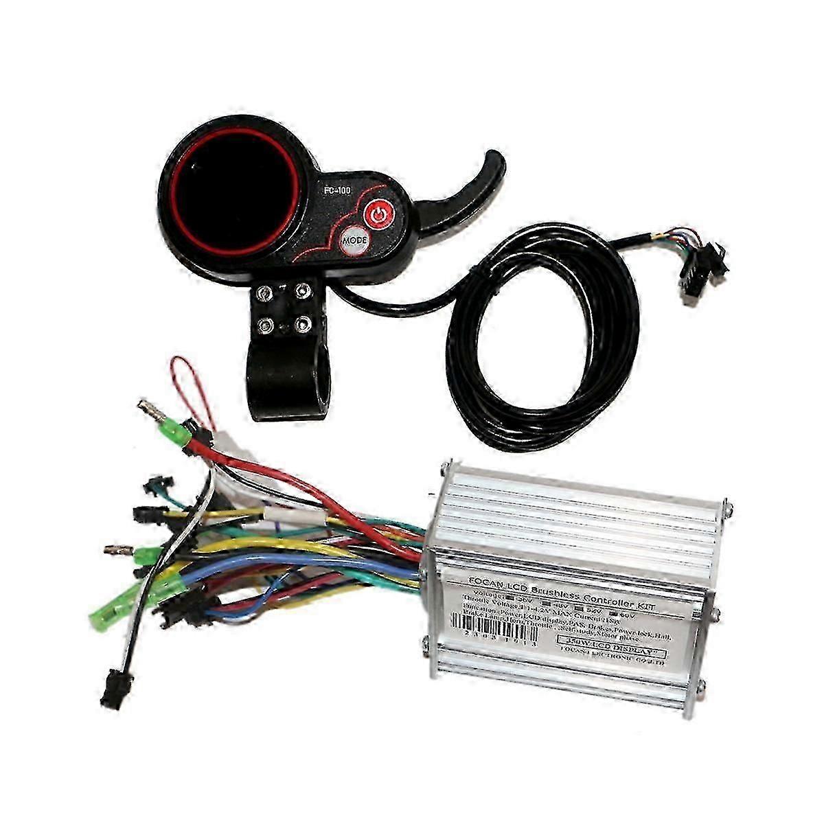 36V 48V 52V 60V 350W 18A Brushless DC Motor Controller Ebike Controller FC100 LCD Display Speedomet