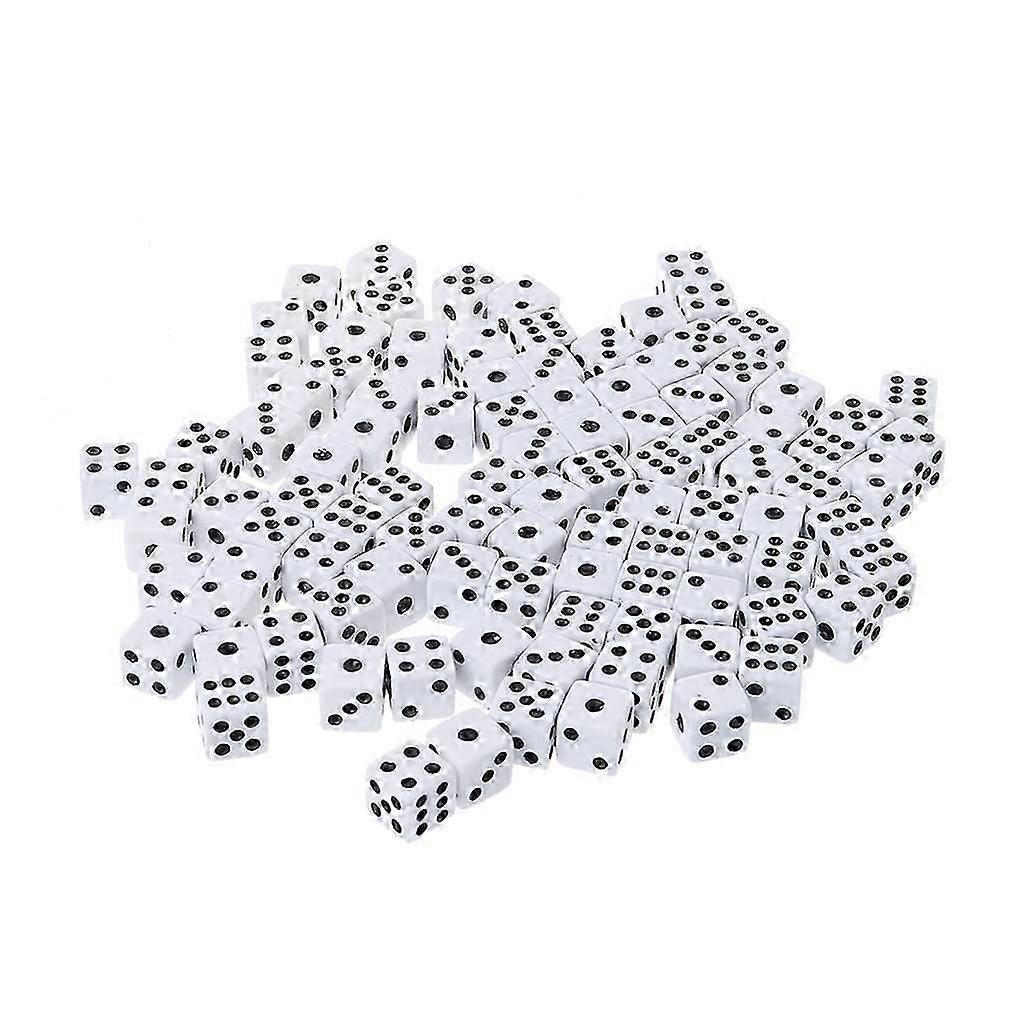 100 Pcs Square Corner Dices Right Angle Board Game Cube, 8mm/0.31in