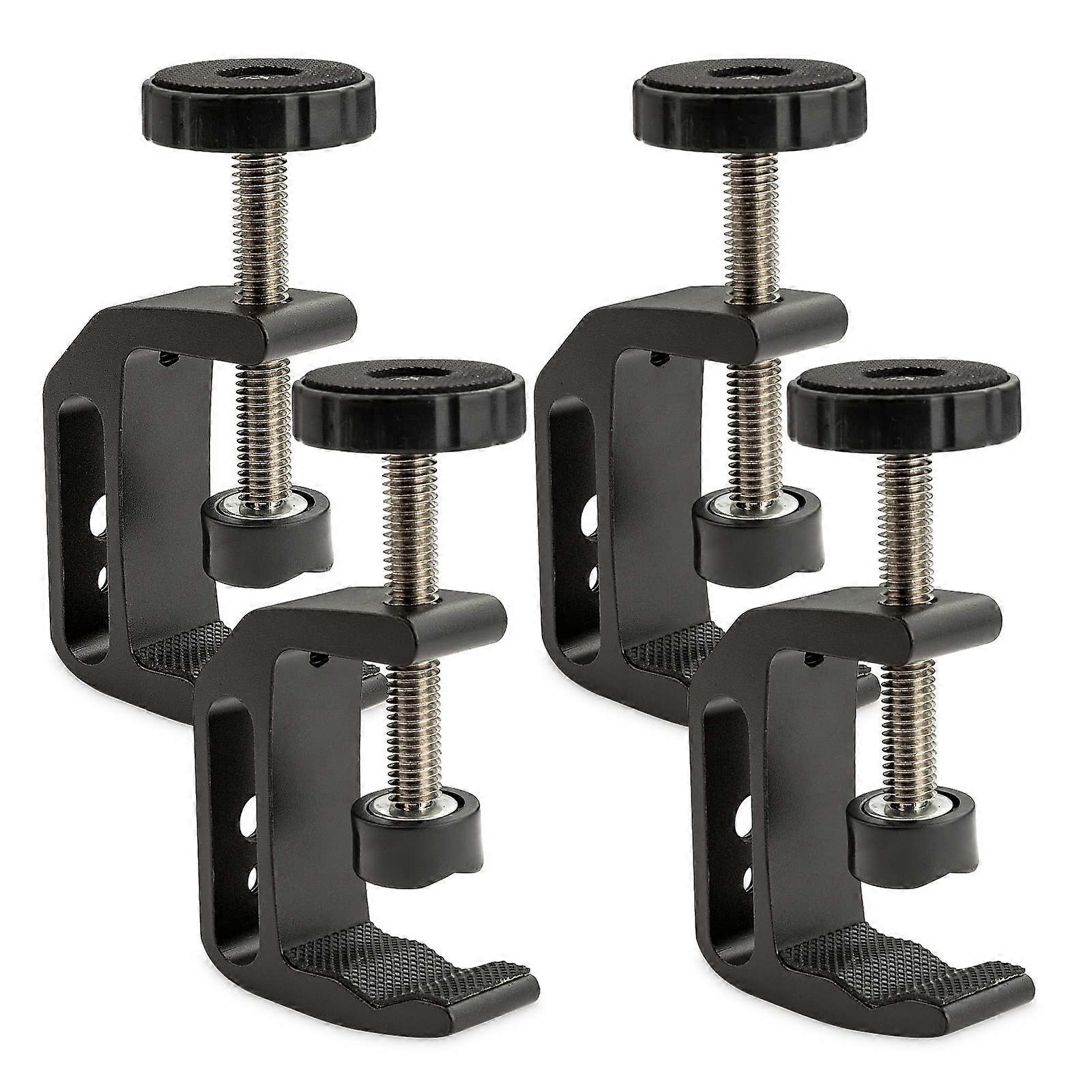 4 Pieces Sturdy C Clamp for Tables Desk Mount with 1/4 and 3/8 Thread Hole