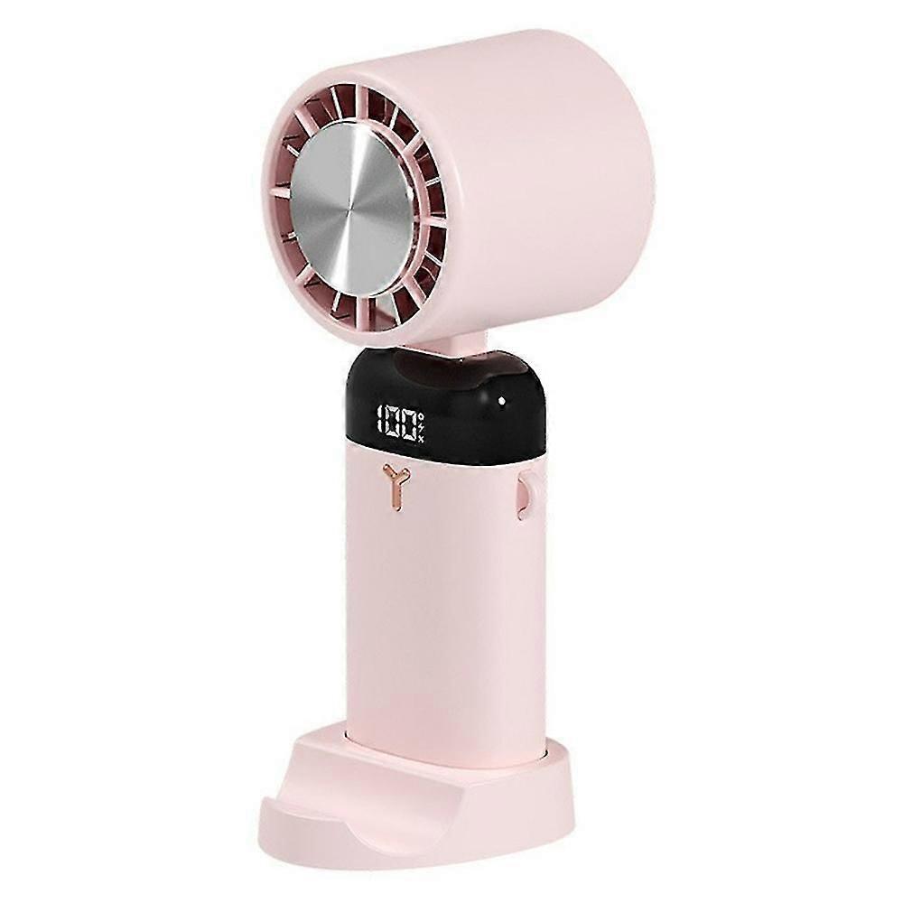 S3213 Folding Digital Display Mini Fan Quiet Portable Neck-mounted Cooling Fan - Blue
