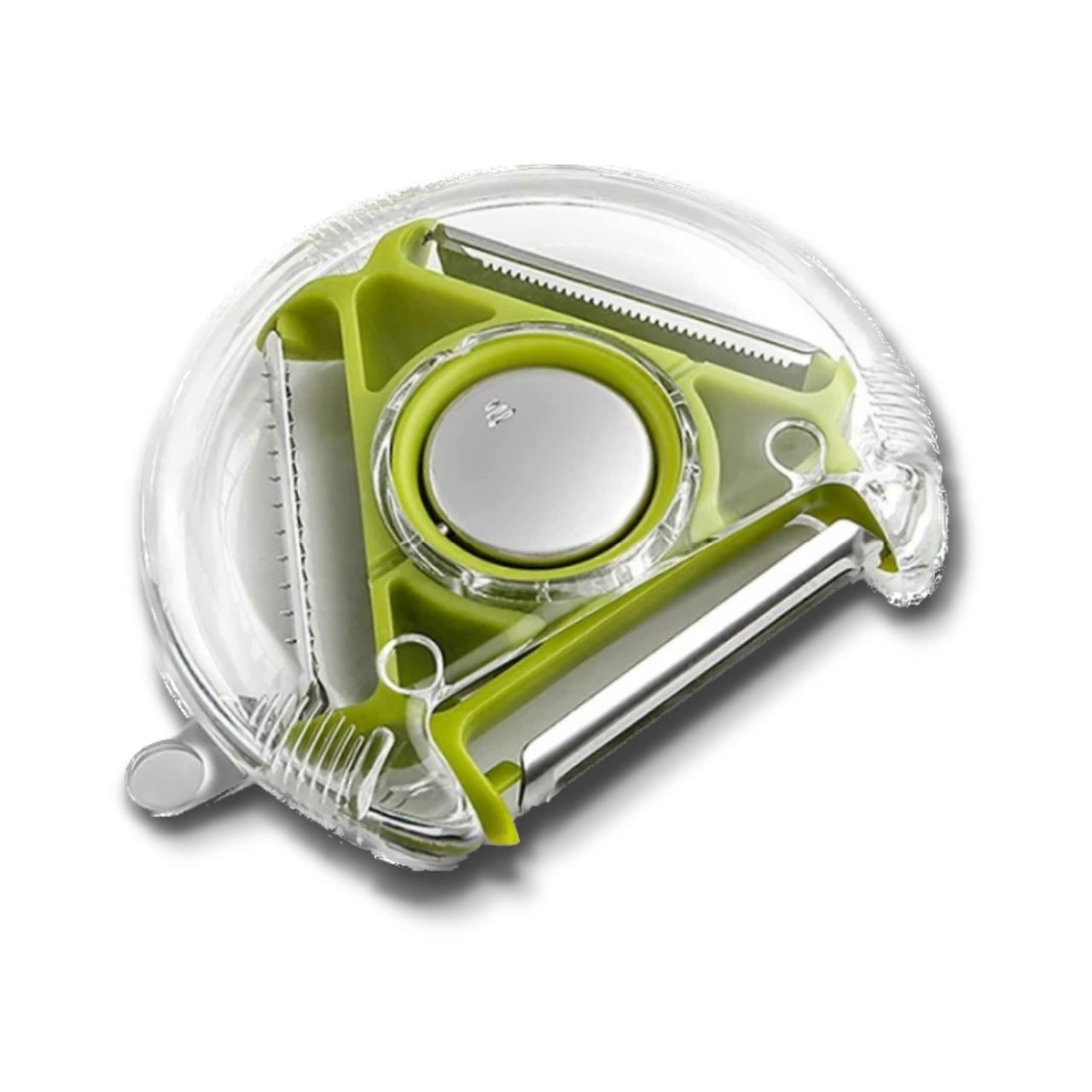 Apple Peeler 3-in-1 Multi-Function Stainless Steel Kitchen Peeler with Non-Slip Handle for Fruits and Vegetables