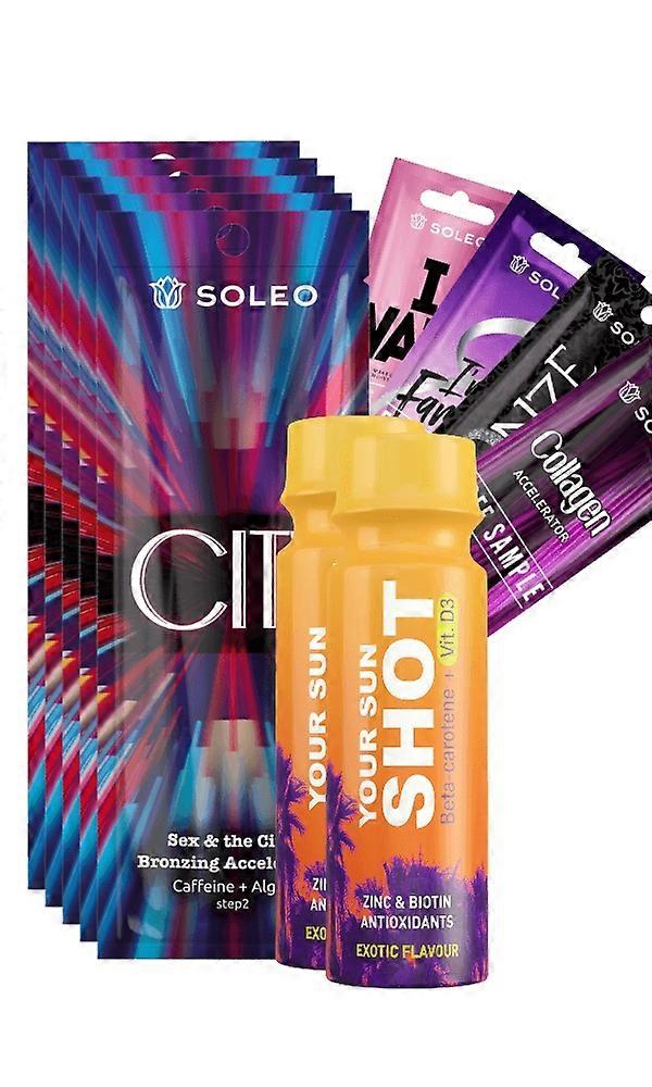 Soleo City 5x15ml Bronzer With Tanning Accelerator + Freebies