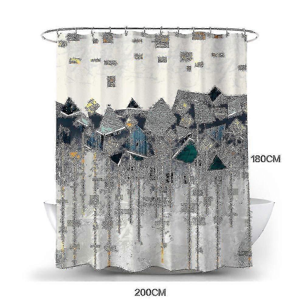 Modern Bathroom Waterproof Shower Curtain