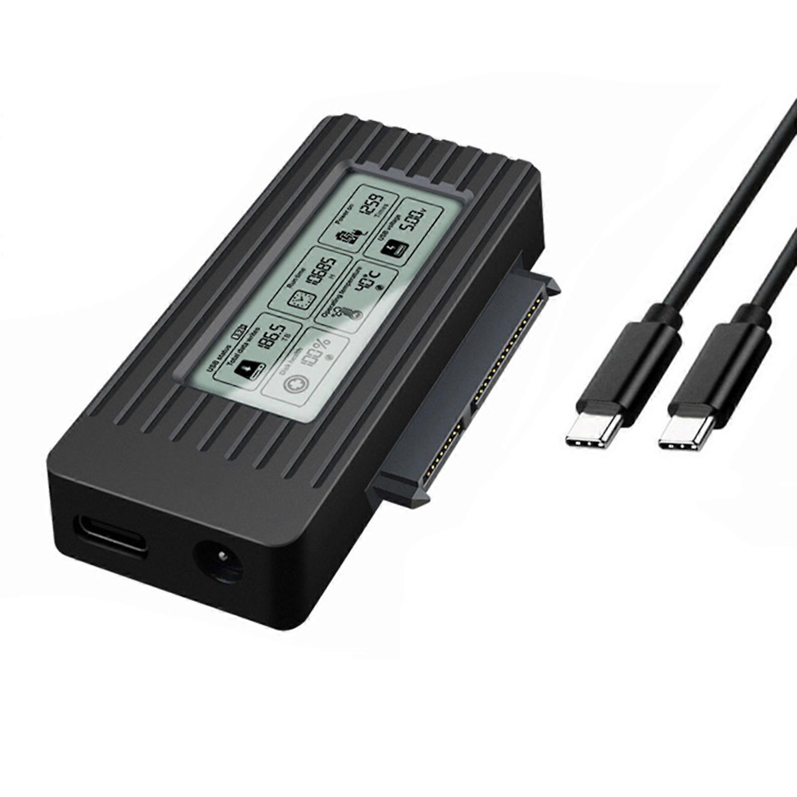 USB3.1 Hard Drive Enclosure with LED Light for 2.5/3.5Inch HDDs Caddy Case Support 6Gbps Fast Transmission