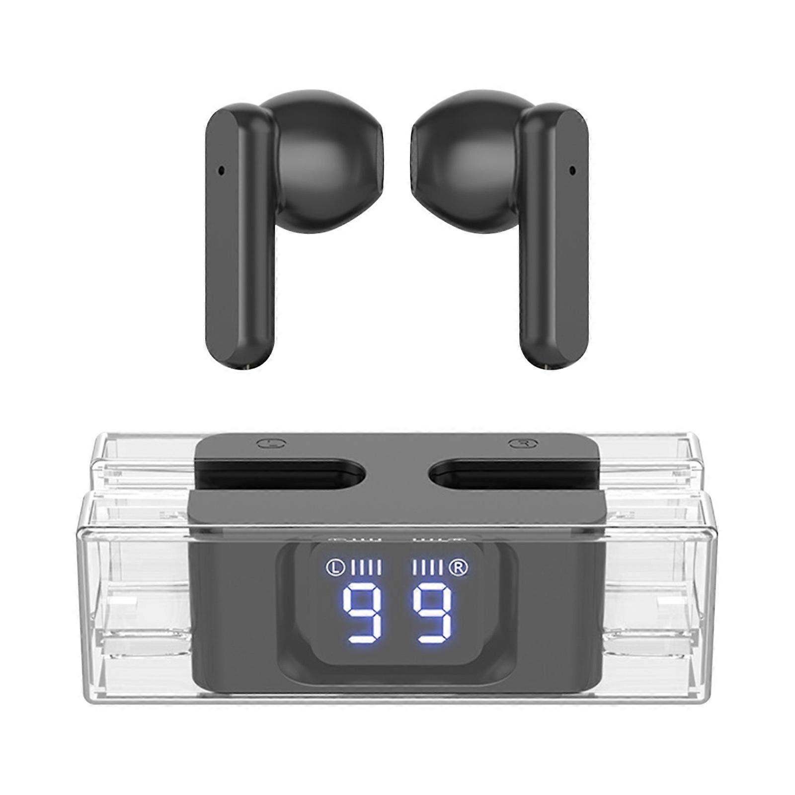 SP28TWS Transparent E90 Digital Bluetooth Headphones 5.3 Long Range Wireless