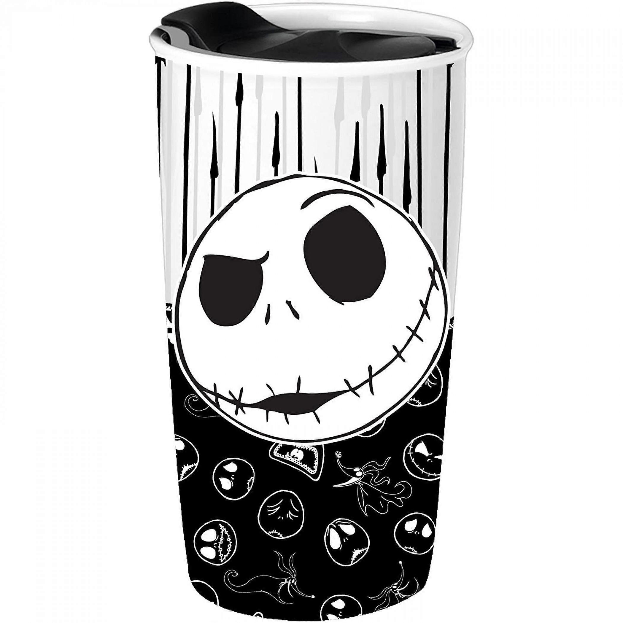 圣诞噩梦杰克·斯凯灵顿 16 盎司陶瓷旅行杯