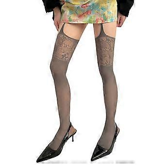 Frauen Gemusterte Netzstrümpfe Oberschenkel Hohe Strümpfe Hosenträger Strumpfhose Strumpfband Gürtel Strumpfhosen Durchsichtige Mesh-Strumpfhosen Strumpfhosen Burgund