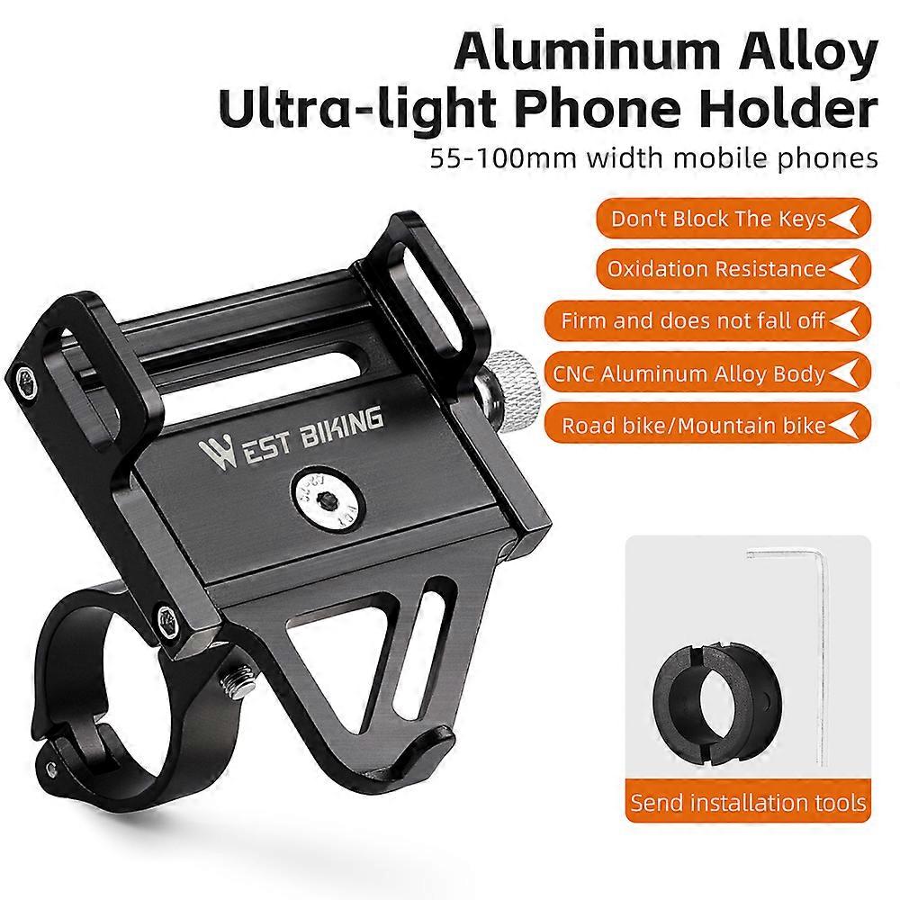 MobilePhone Holder Bicycle MobilePhone Navigation Fixed Bracket Bike Handlebar Aluminum Alloy MobilePhone Rack SmartPhone Support
