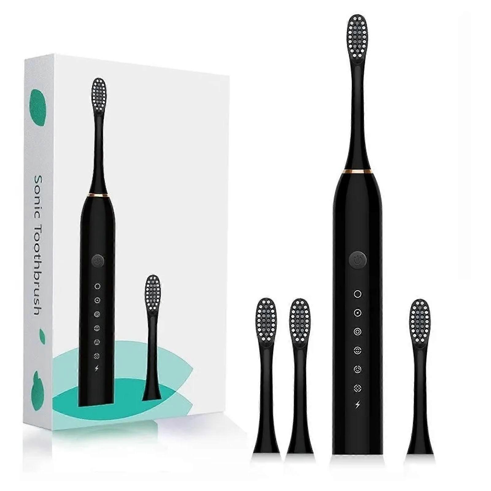 Electric 6 Levels Mode USB Rechargeable Indicator Light IPX 7 Waterproof Portable Toothbrush for Home