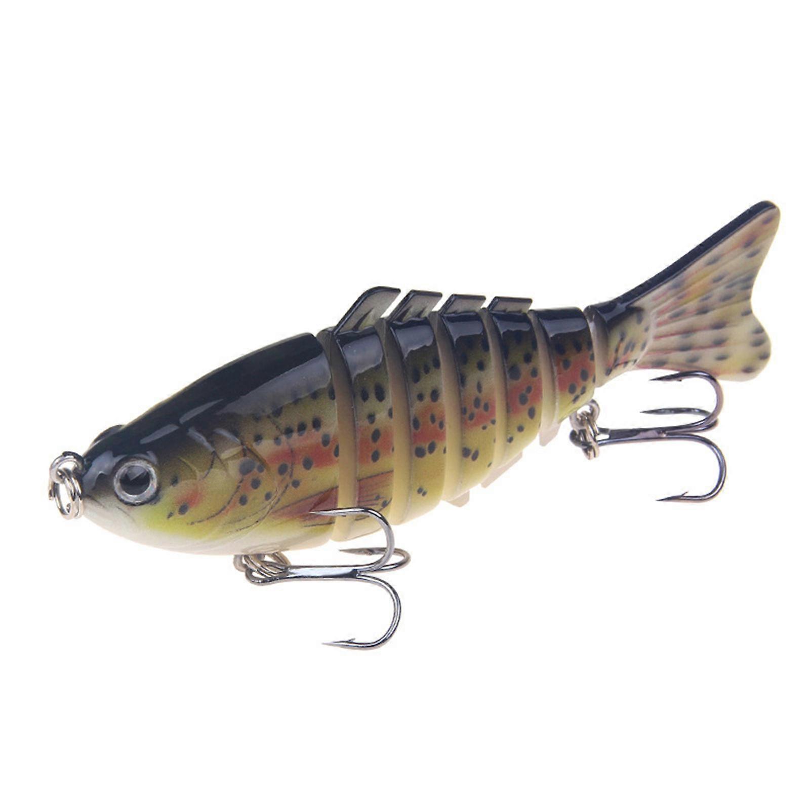 Swimbait Balıkçılık Takımı 10cm Balıkçılık Yemi 7 Segment Yapay Sert Yemler Çok Eklemli Yüzme Yemleri Yüzme Yemleri