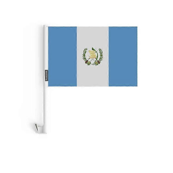 Car Flag Guatemala – 14 x 21 cm – Polyester Fabric – Window Attachment – 10 pieces