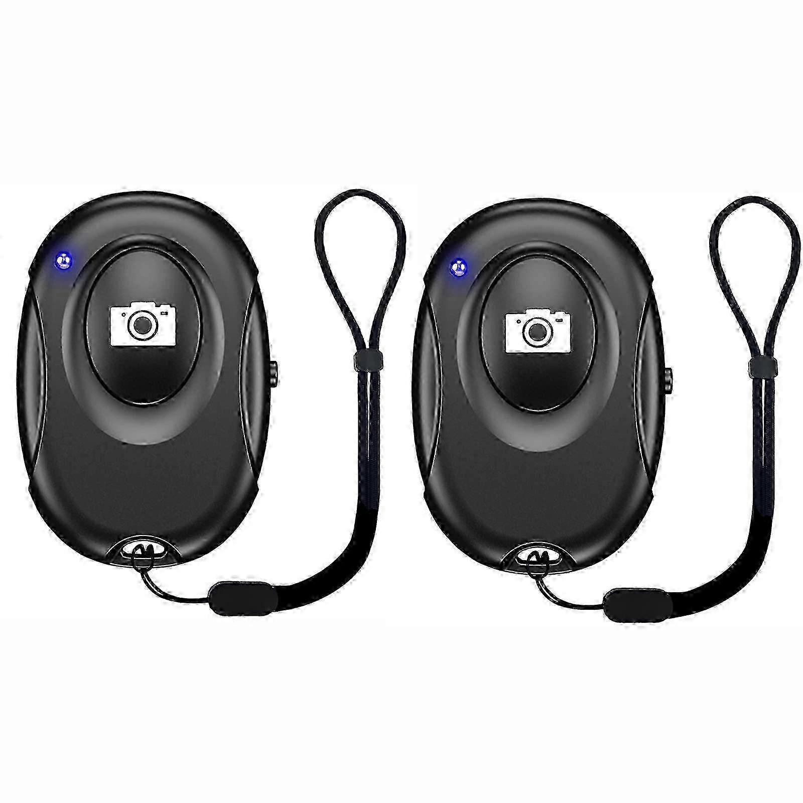 Wireless Bluetooth Camera Remote Shutter 20M Range for Smartphone 2-Pack