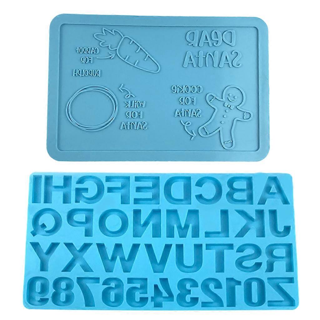 عيد الميلاد صينية رسالة قوالب DIY الأبجدية المجوهرات صب العفن المجوهرات الحرفية صنع أدوات لصنع الحلي المعلقة