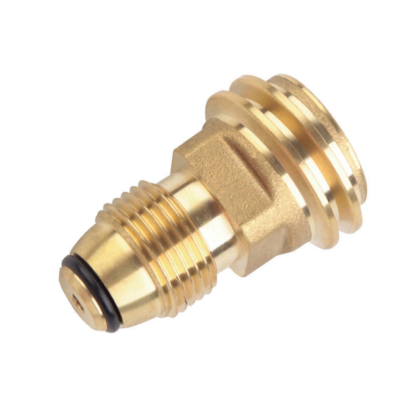 Propane refill canister, inflatable connector, conversion adapter for outdoor camping