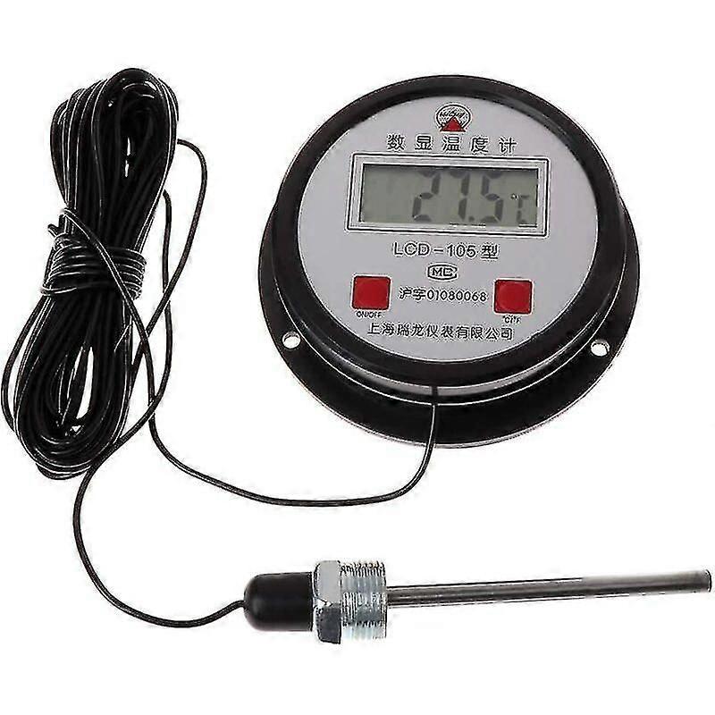 Industrial High-Temperature Digital Thermometer with 10m Long Probe