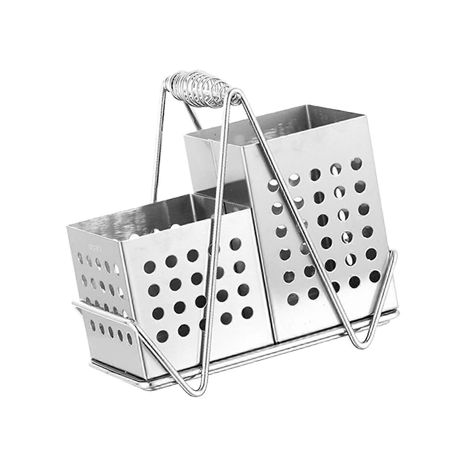 Utensil Drying Rack Soap Dish Cutlery Storage Boxes for Bathroom Dorm Hotel