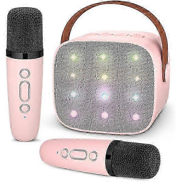 Wireless Dual Microphone Karaoke Machine for Kids with Bluetooth, Magic Voice Modulator, LED Lights and High Fidelity Sound Quality