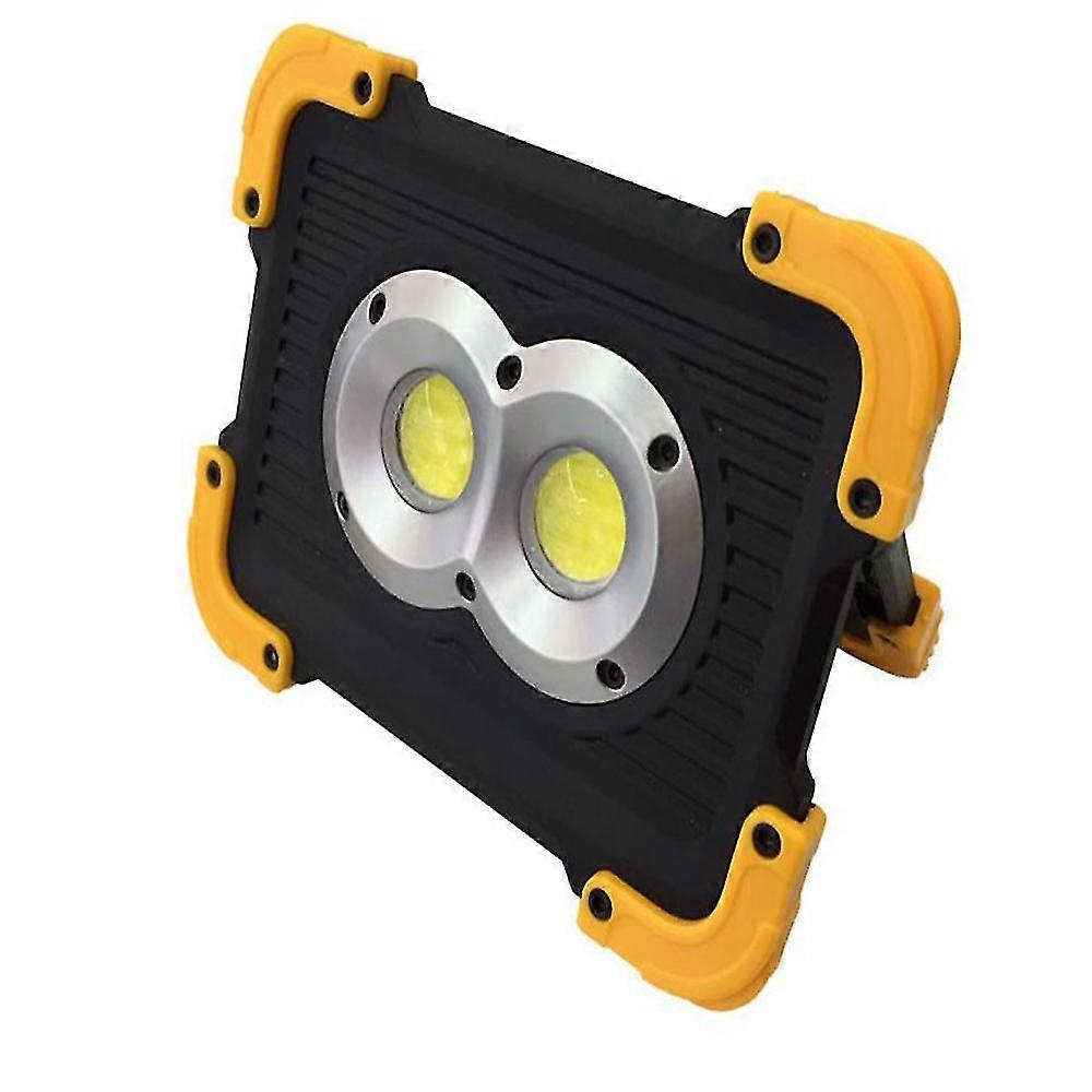 20W USB Rechargeable Waterproof Cob LED Camping Light with 3 Modes - Portable Double Round Work Light Suitable for Various Outdoor Activitie