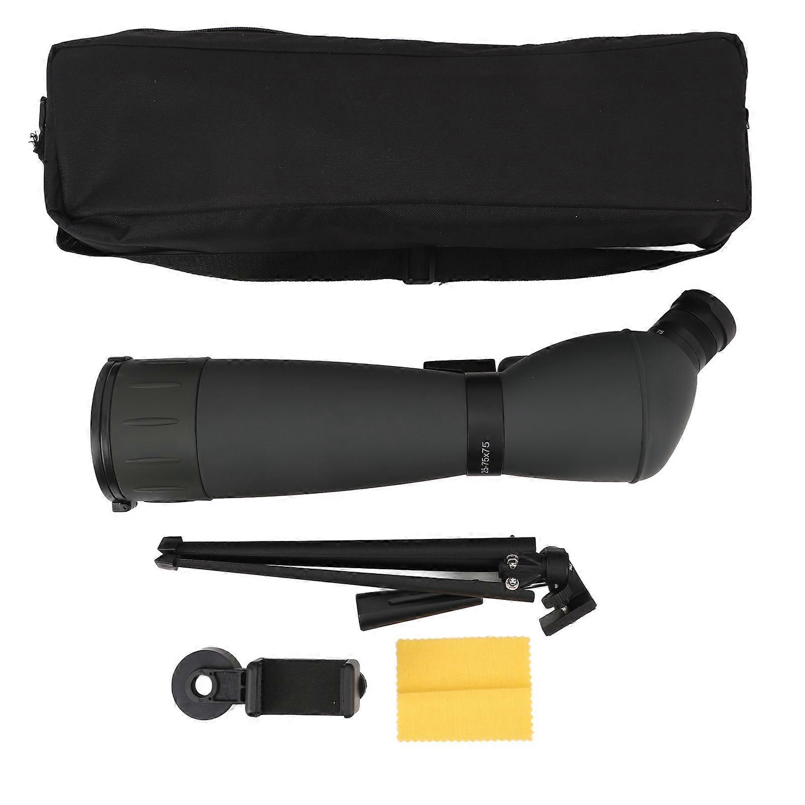 Crystal Clear Viewing: 25-75x75 Spotting Scope with Tripod for Bird and Wildlife Observation