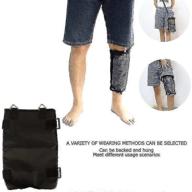 2000ml Wearable Urine Bag for Men - Senior Urinary Incontinence Collection with Funnel, Black Mesh Fabric Design