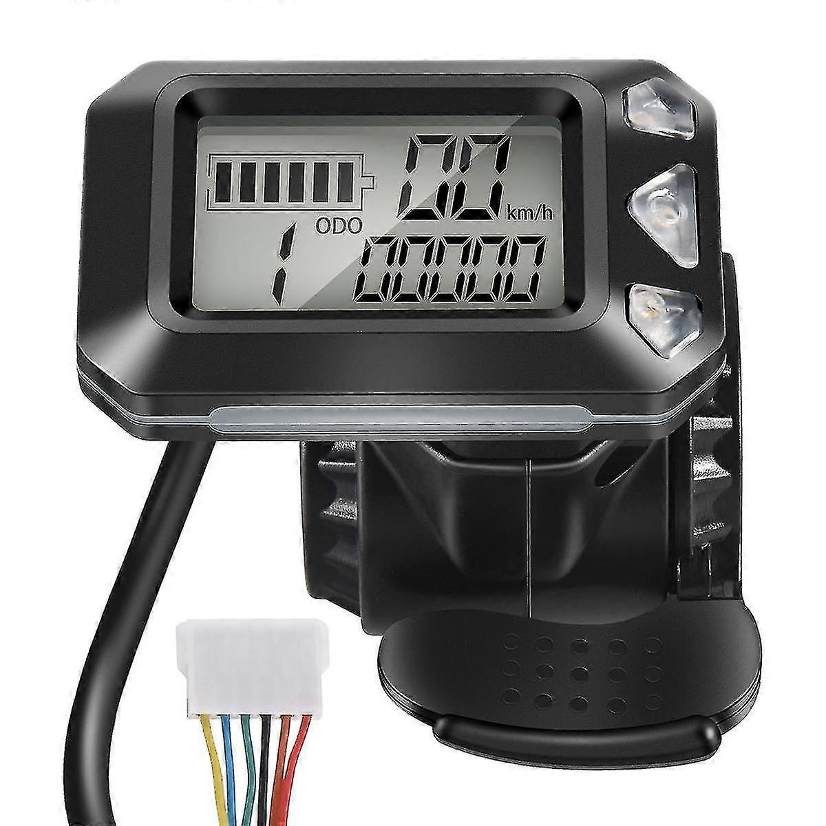 5.5 Inch 24V/36V Adjustable Electric Scooter Speed Controller Display with 6-Pin Accelerator Switch for Scooter Parts
