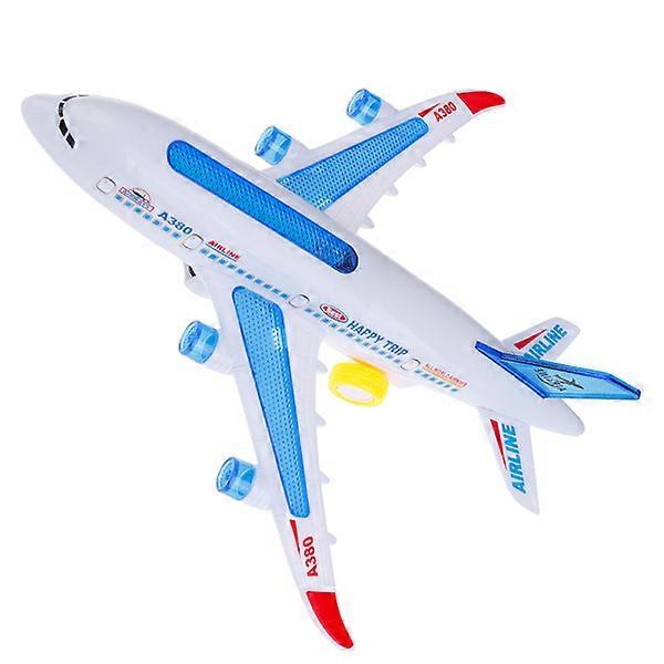 Electric airplane model toy with moving flashing lights and sounds